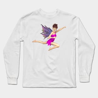 No Limits cute elf faerie fairy flying through air dragon wings Long Sleeve T-Shirt